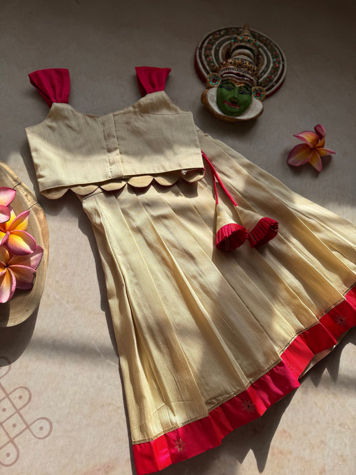 Naya Crop Top and Skirt - Onam Edit Express | SHOBITAM