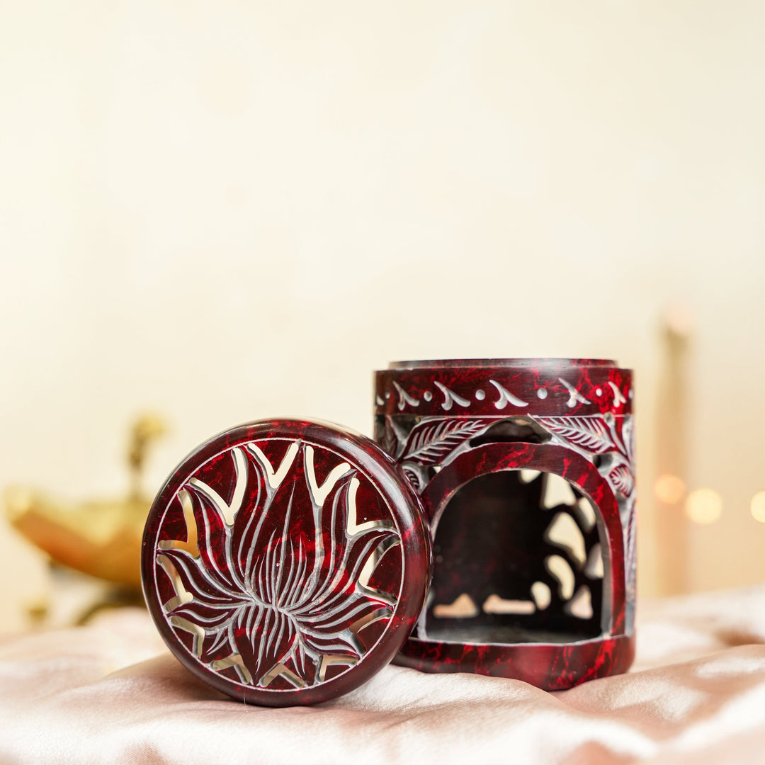 Neerja Hand Carved Soapstone Bakhoor Burner Aroma Diffuser