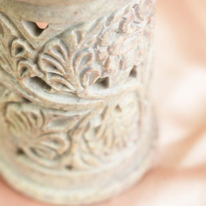 Gulzar Hand Carved Soapstone Bakhoor Burner Aroma Diffuser