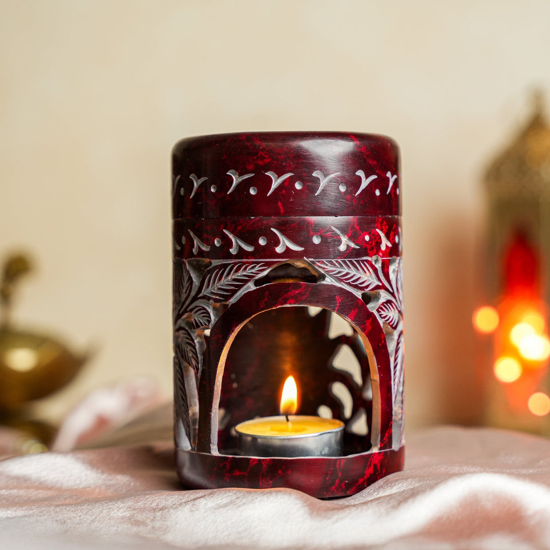 Neerja Hand Carved Soapstone Bakhoor Burner Aroma Diffuser