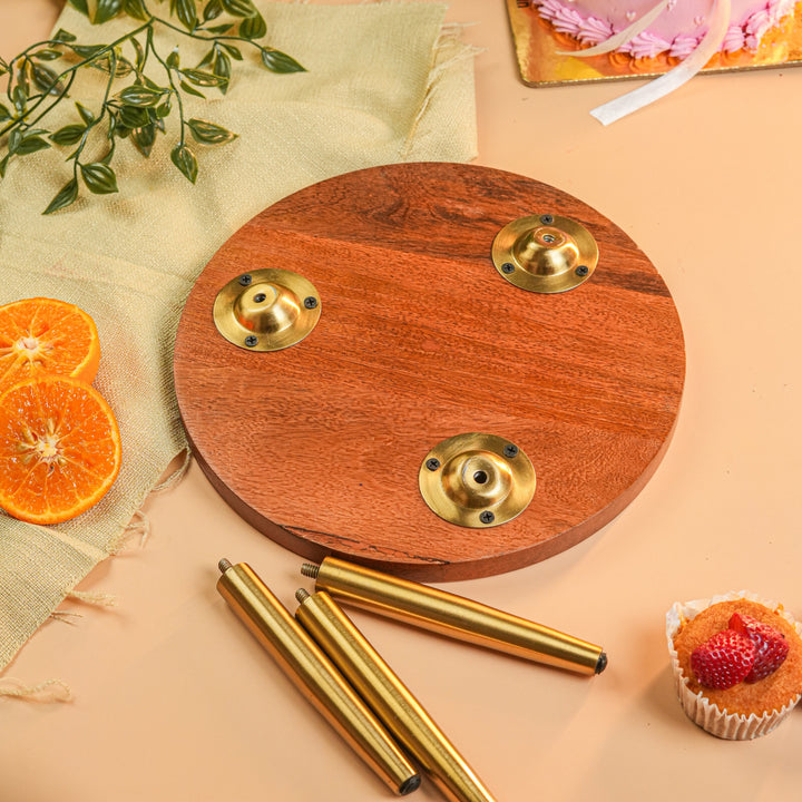 Anar-Pushp Collapsible Wooden Cake Stand