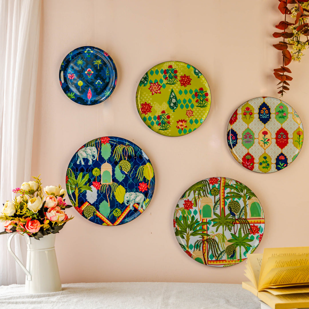 Jaipur Haveli Wall Plates- Set of 5