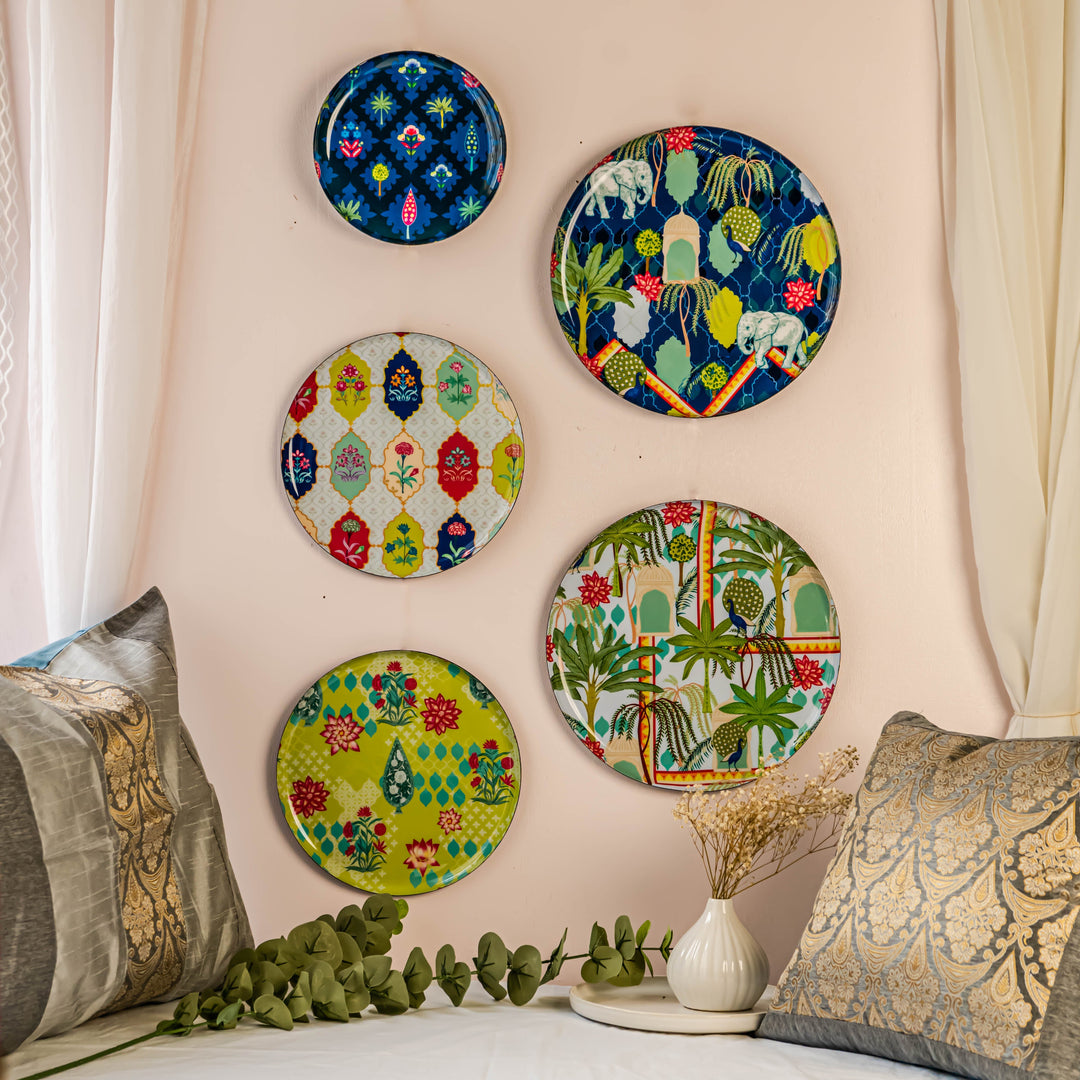 Jaipur Haveli Wall Plates- Set of 5