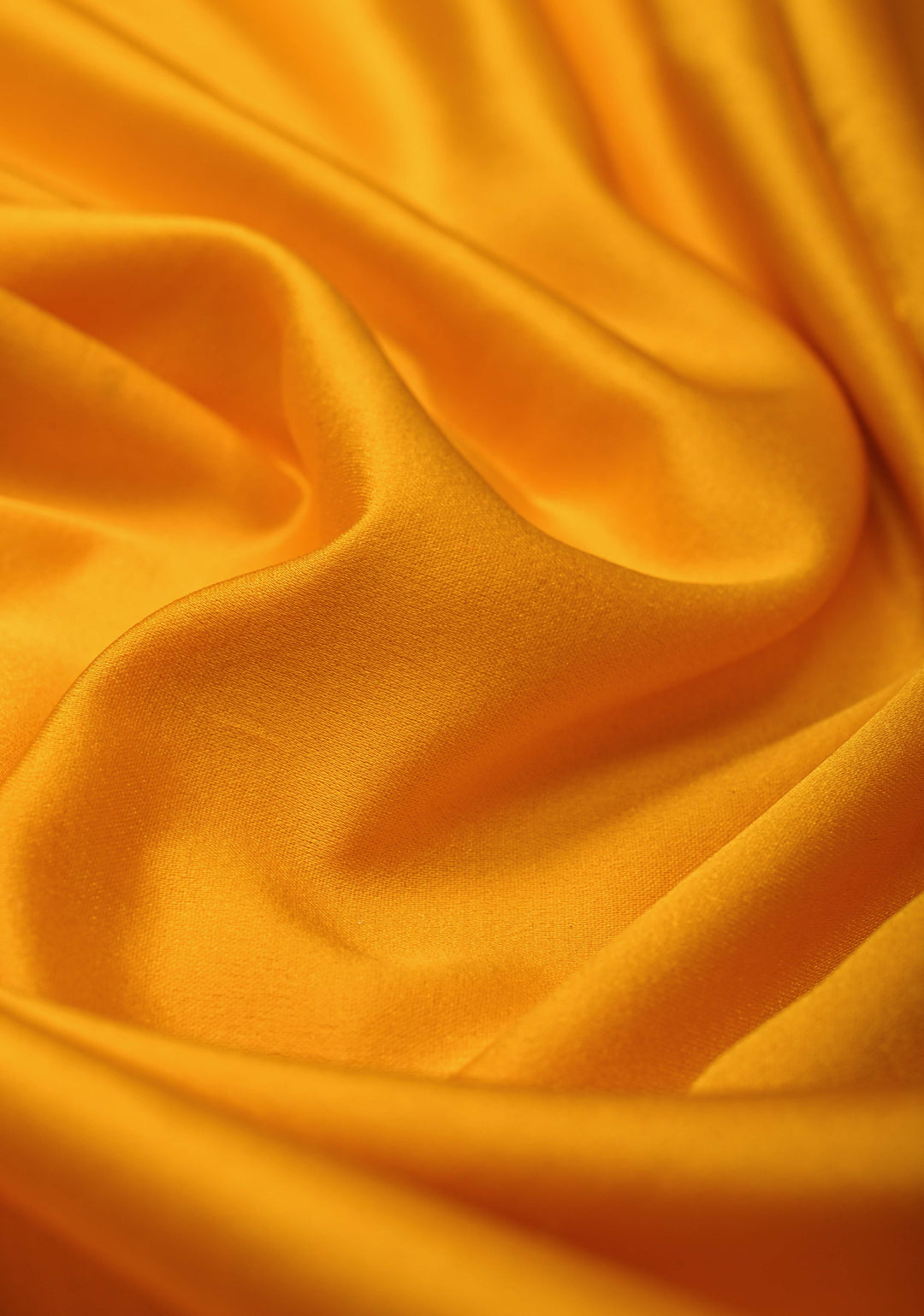 Yellow Banarasi Semi Mashru Silk Saree with hand Brushed Dye zari Border