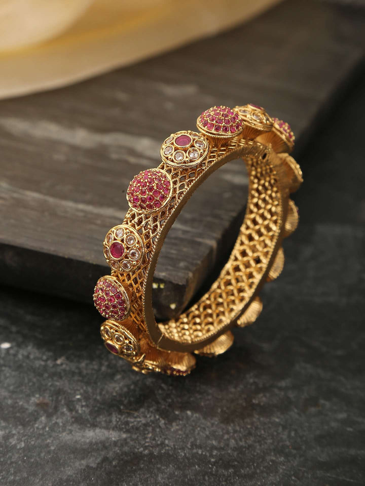Jadau Kada - Hinged | SHOBITAM