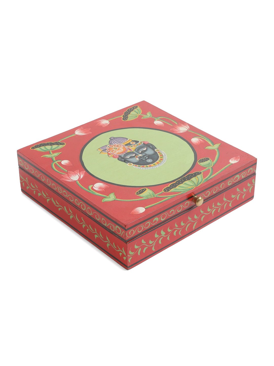 Spacious Pichawai Handpainted Krishna Box - Small