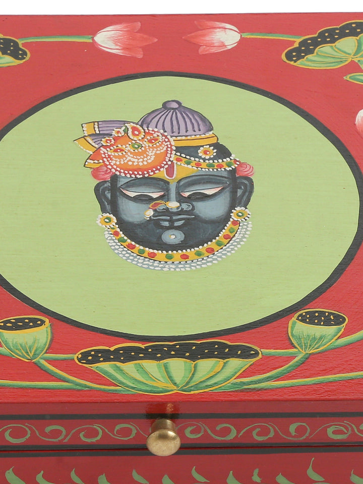 Spacious Pichawai Handpainted Krishna Box - Small