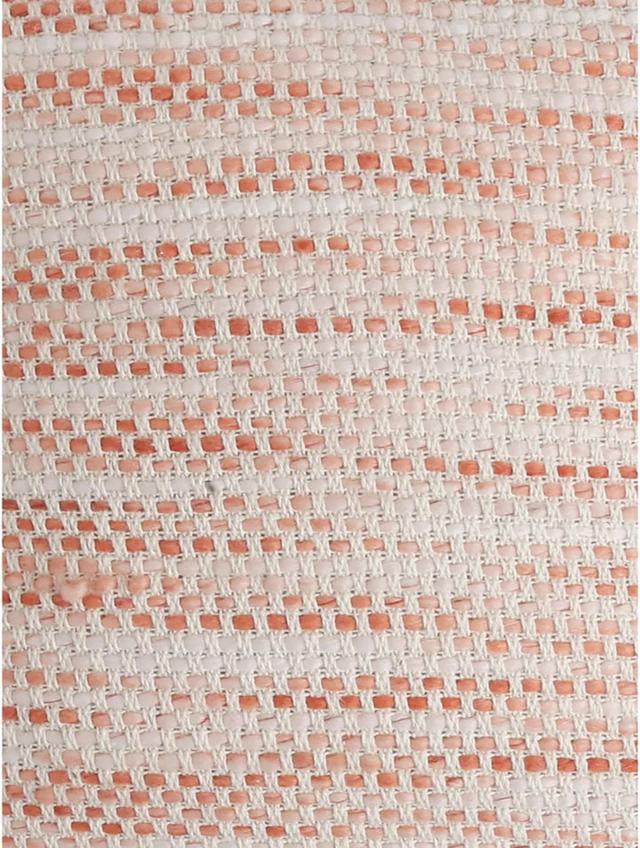 Cushion Cover With Tassles - Ivory And Rust