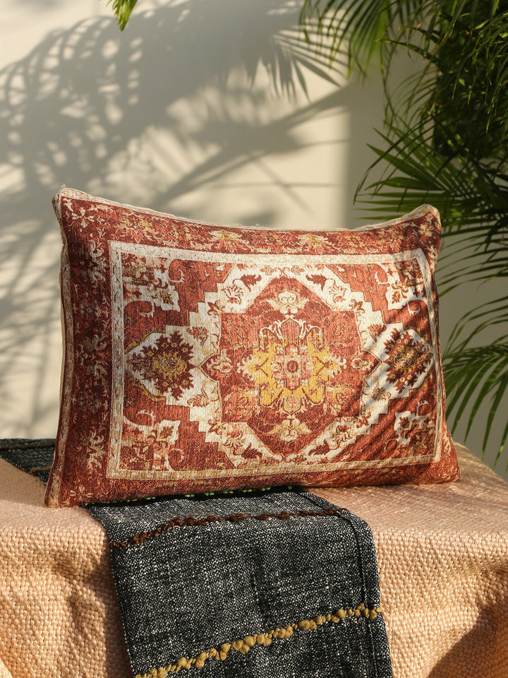Carpet Design Cushion Cover - With Filler Multicolor