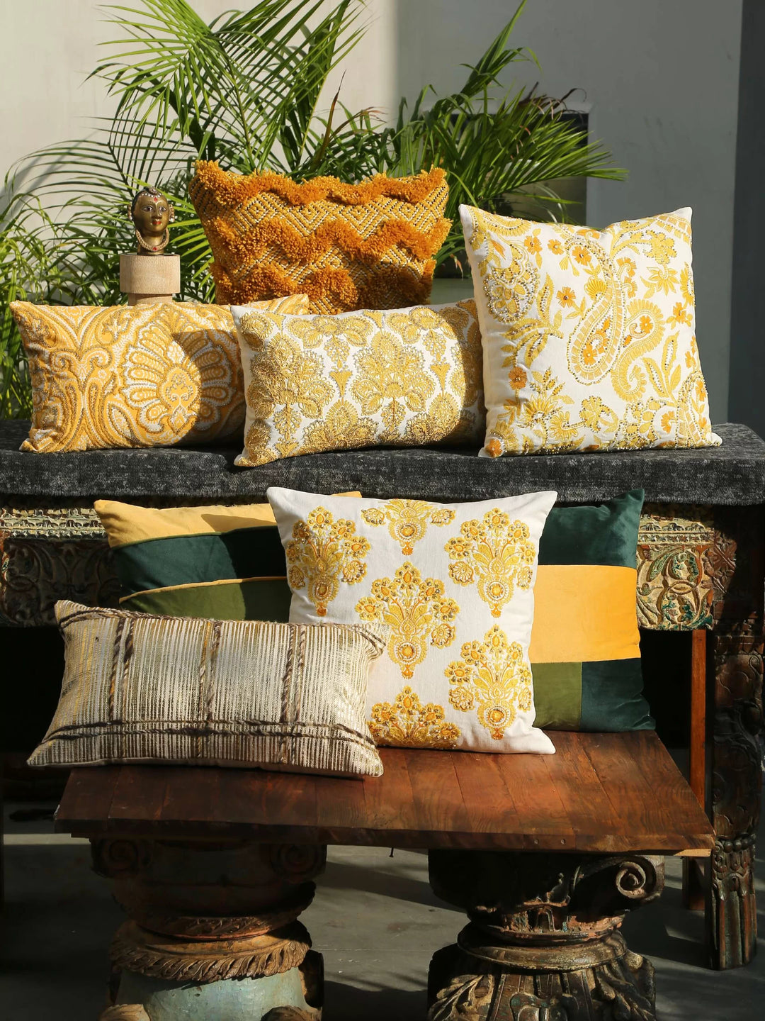 Cushion Cover - Tufted Yellow