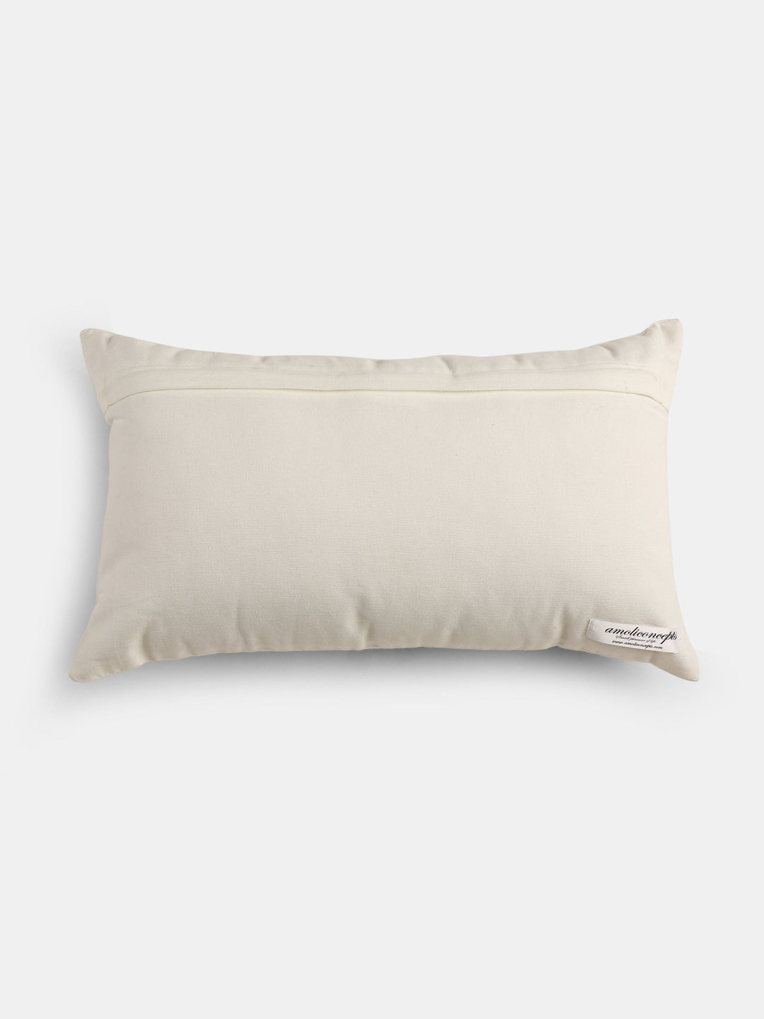 Stylish Amber Sky - Blue Flower Embellished Cushion Cover