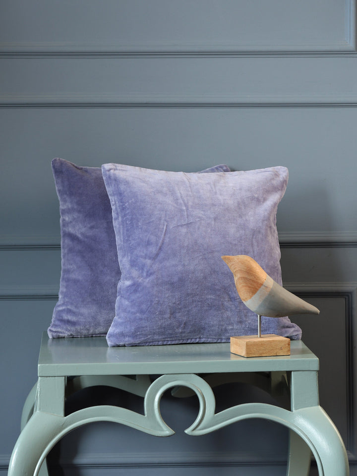 Lavender Cotton Velvet Cushion Cover