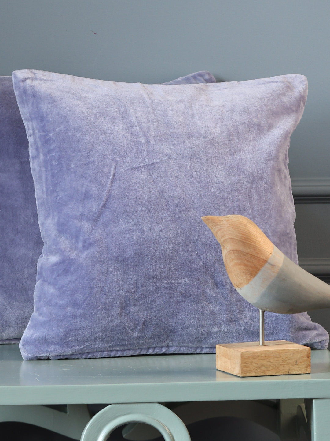 Lavender Cotton Velvet Cushion Cover