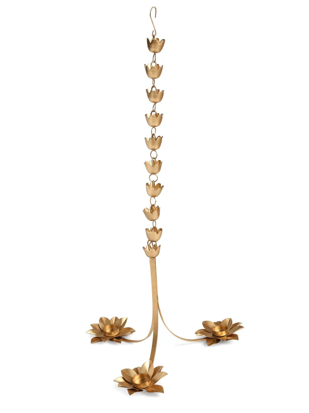 Tea Light Holder - Hanging Lotus Design | SHOBITAM