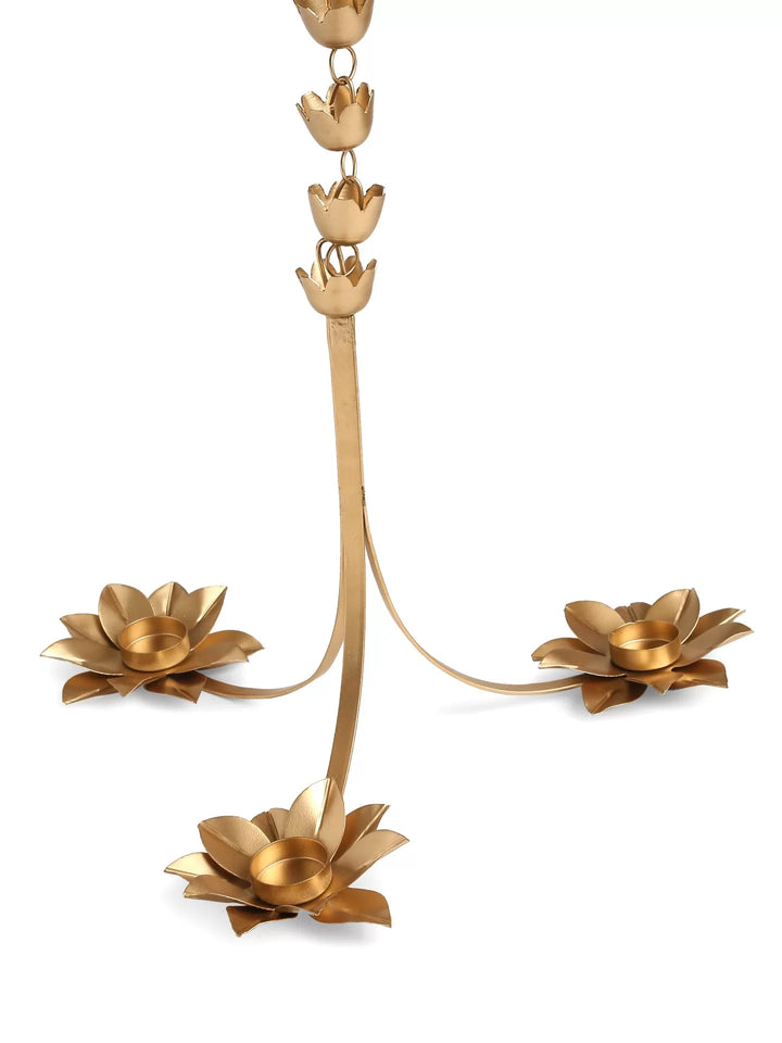 Tea Light Holder - Hanging Lotus Design | SHOBITAM