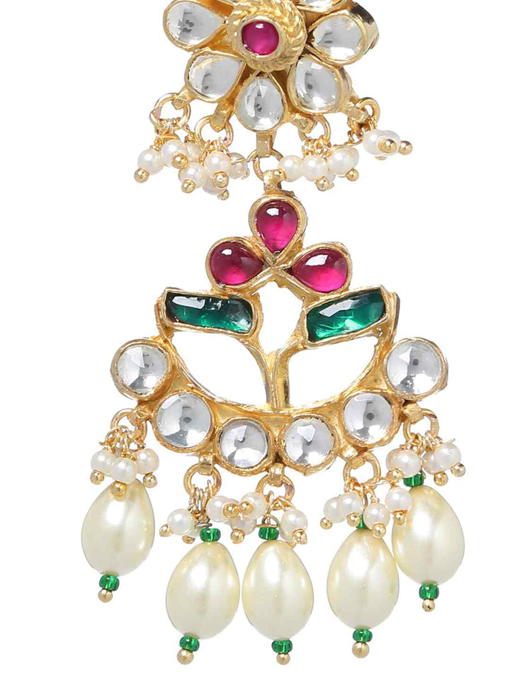 Kundan Earrings With Pearls | SHOBITAM
