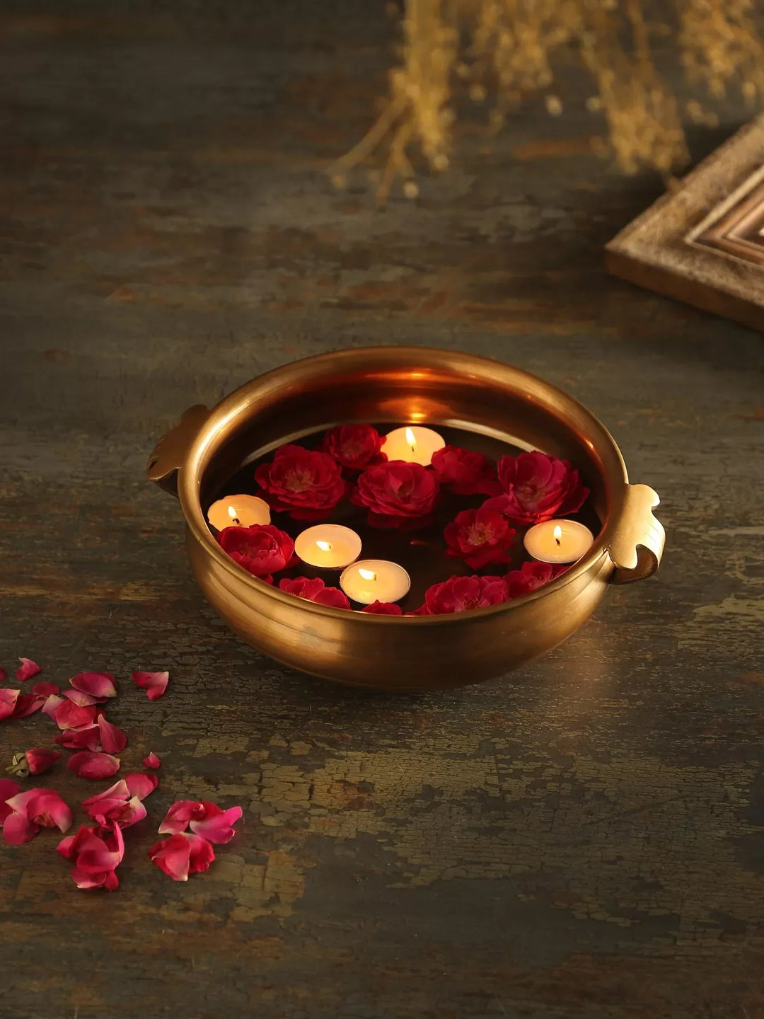 Urli - Antique Gold Finish Brass - S | SHOBITAM