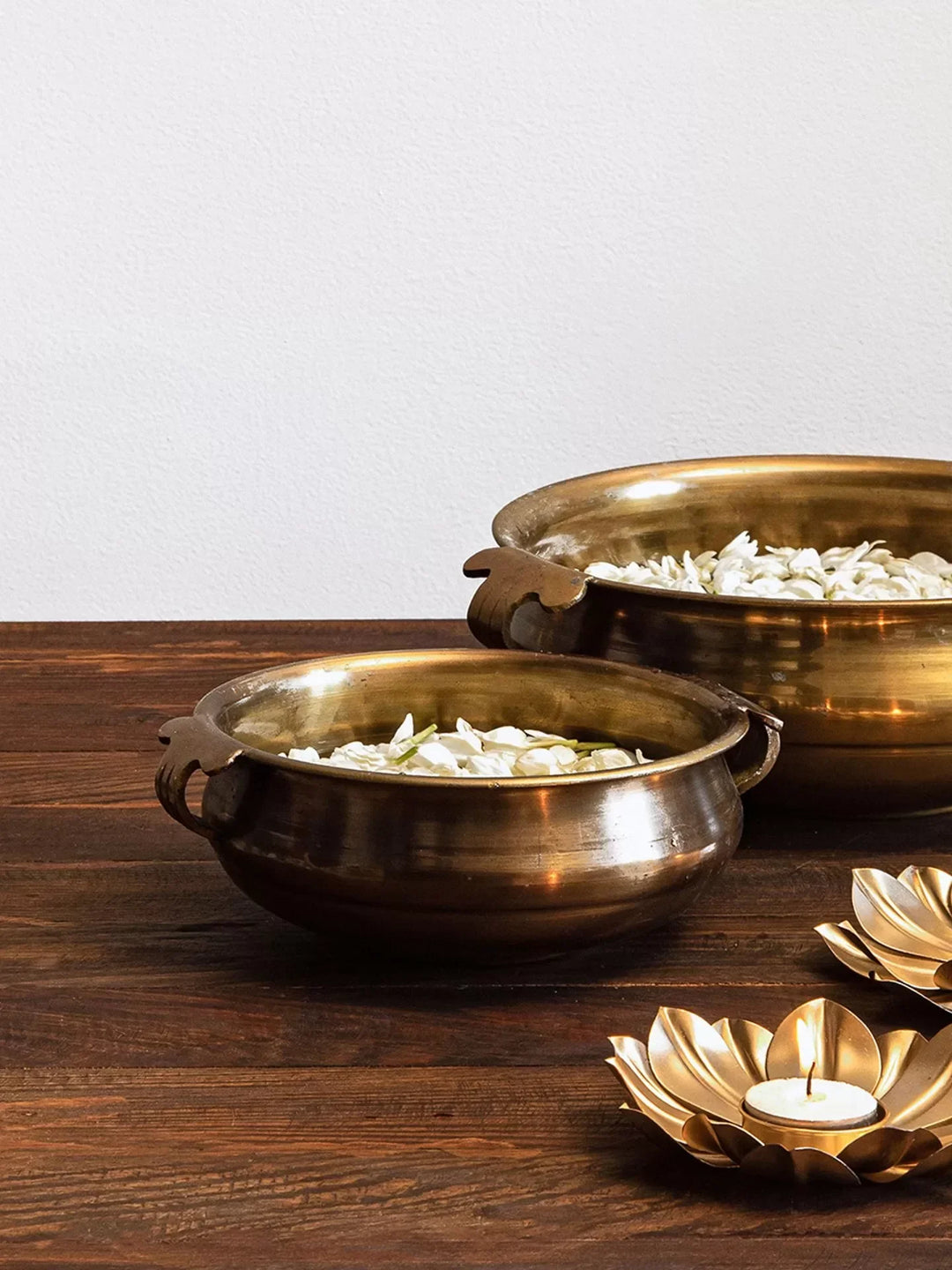 Urli - Antique Gold Finish Brass - L | SHOBITAM