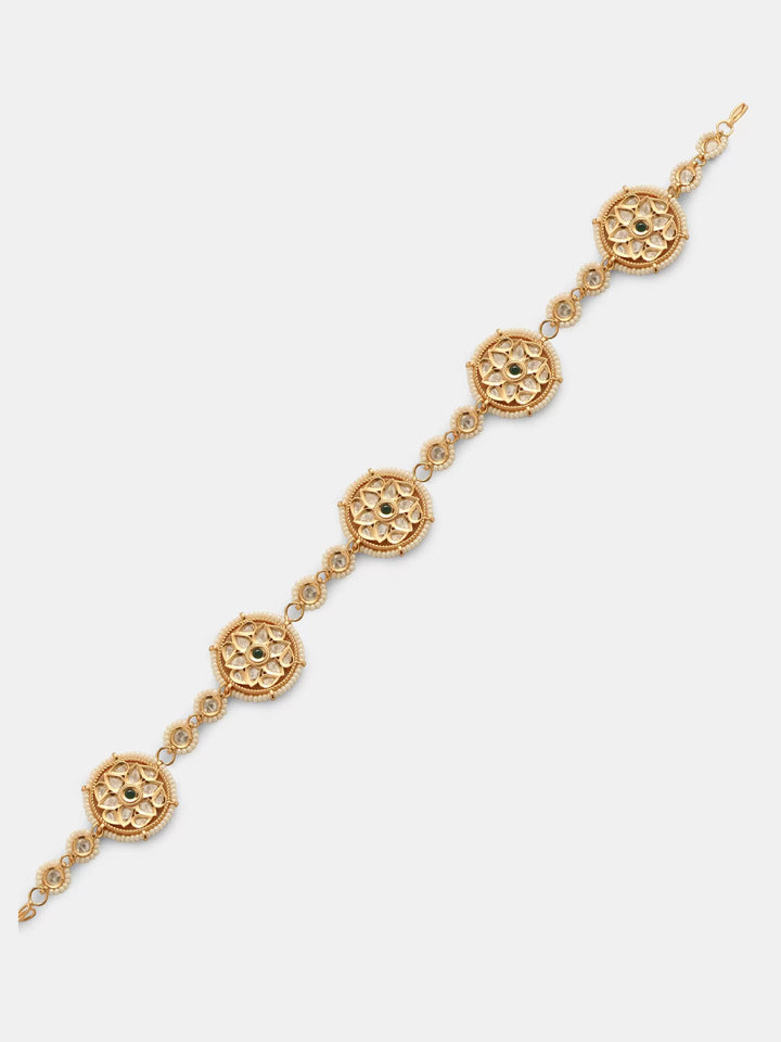 Kundan - Matha Patii With Green Stones | SHOBITAM