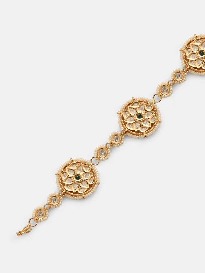 Kundan - Matha Patii With Green Stones | SHOBITAM
