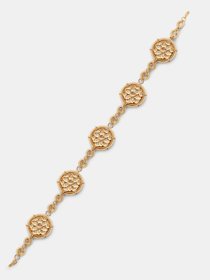 Kundan - Matha Patii With Pink Stones | SHOBITAM