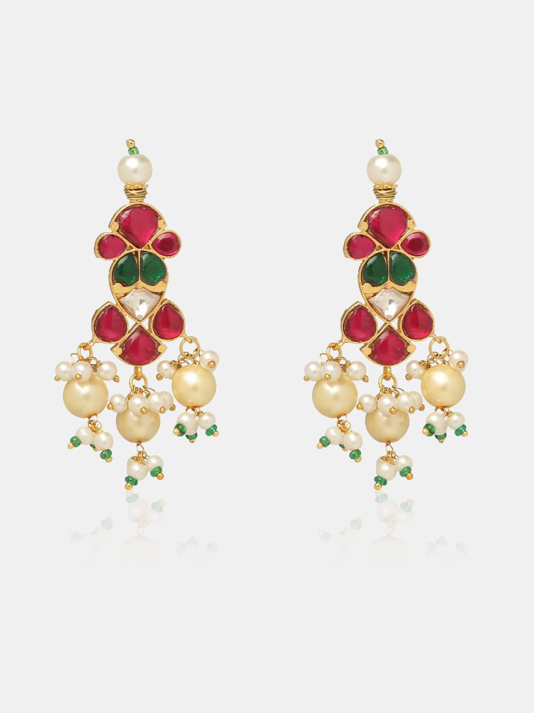 Pearl Kundan Choker With Earrings | SHOBITAM