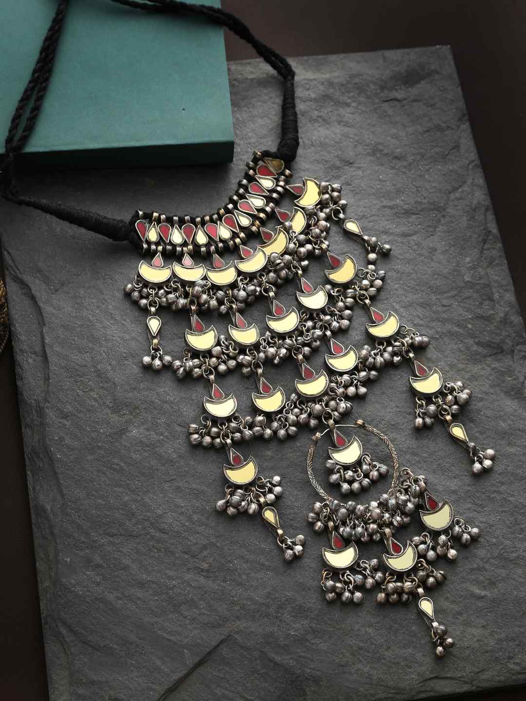 Necklace - Mulitcolor Glass Tassels | SHOBITAM