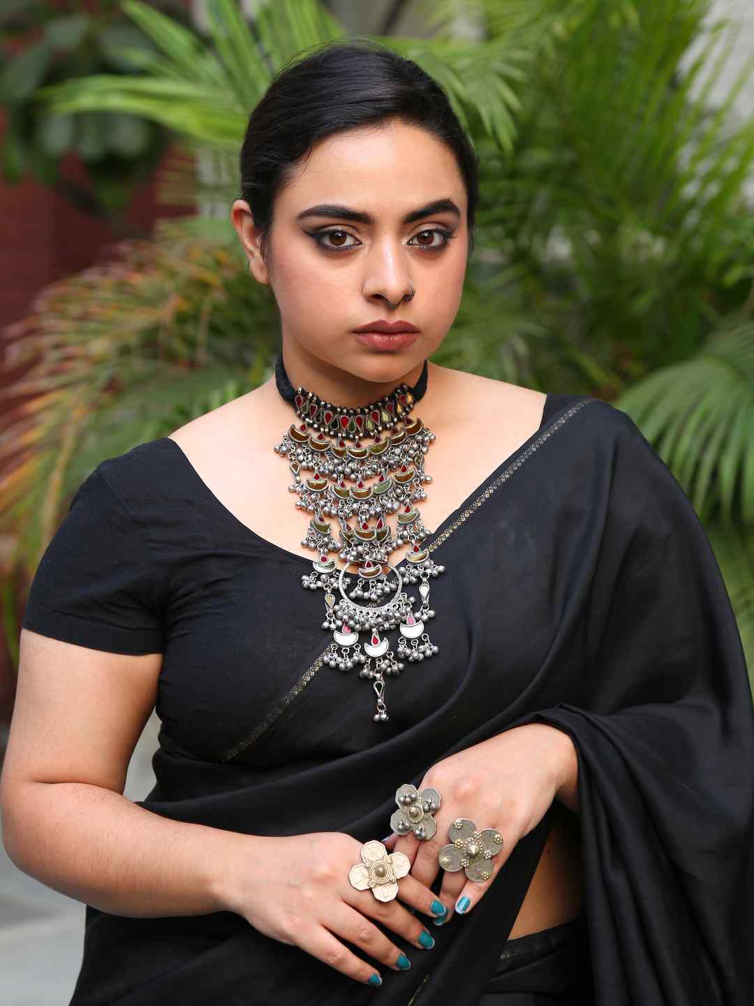 Necklace - Mulitcolor Glass Tassels | SHOBITAM