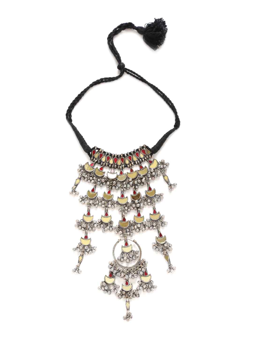 Necklace - Mulitcolor Glass Tassels | SHOBITAM