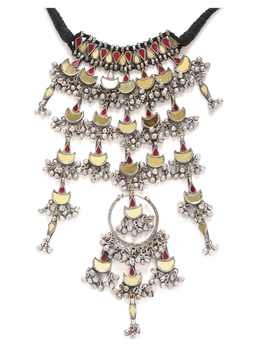 Necklace - Mulitcolor Glass Tassels | SHOBITAM