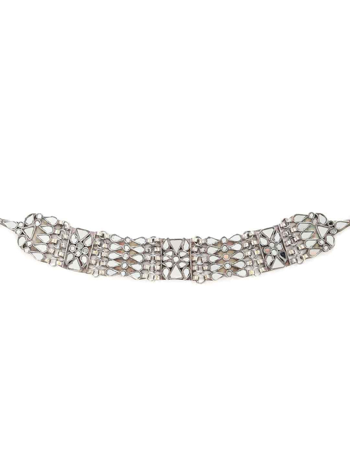 Choker Necklace - Antique Silver Look | SHOBITAM