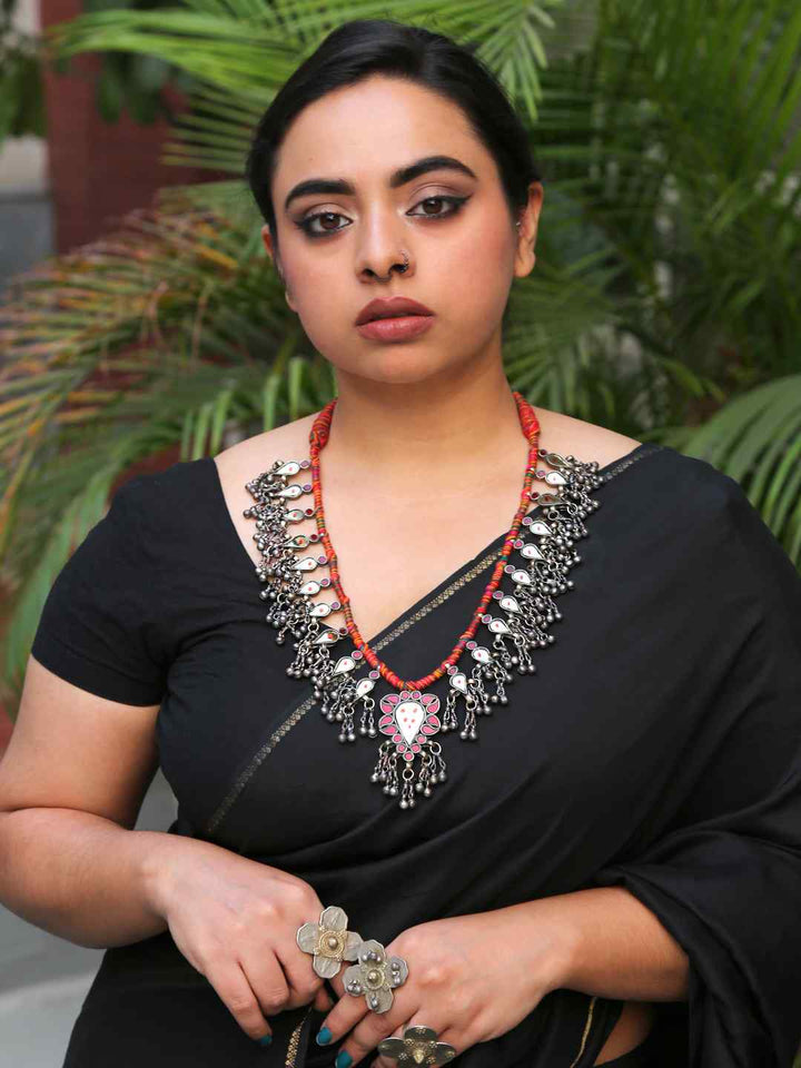 Necklace - With Glass And Ghungroos | SHOBITAM