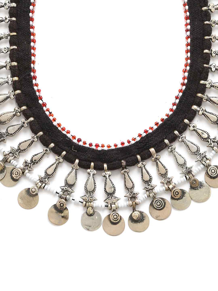 Necklace - Vintage Design Silver Tone | SHOBITAM