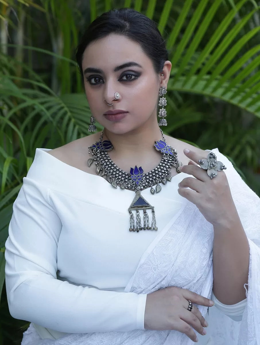 Choker - Blue Glass Detail | SHOBITAM