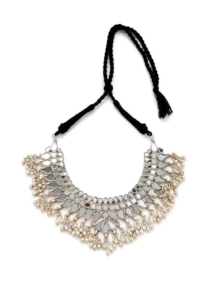 Necklace - Beautiful Glass - White | SHOBITAM