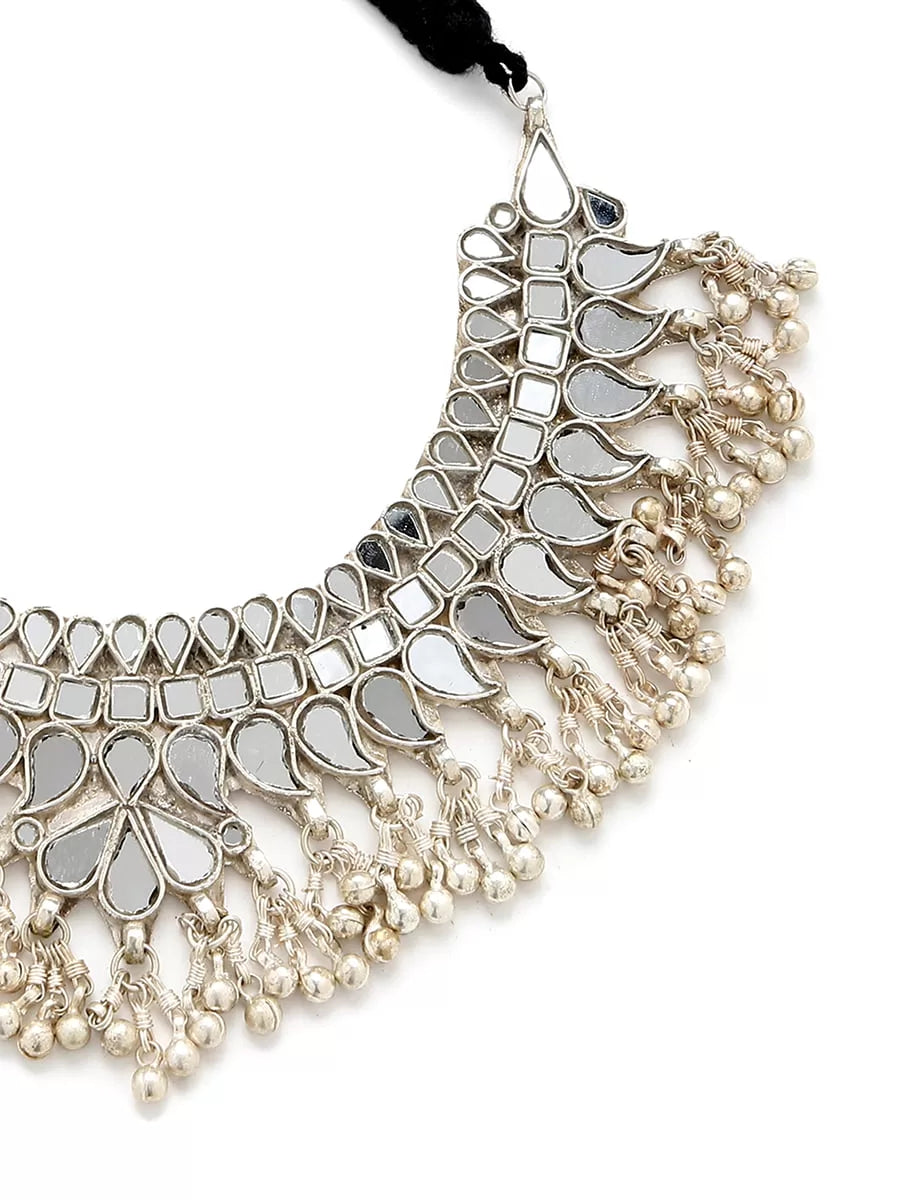 Necklace - Beautiful Glass - White | SHOBITAM