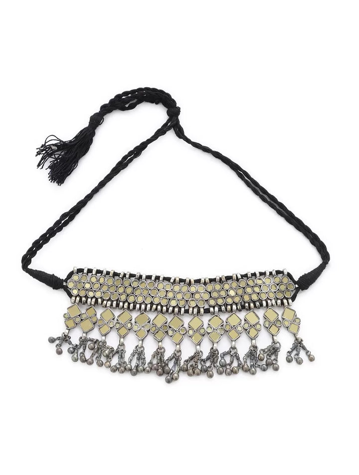 Glass Choker - Gold Tone Glass | SHOBITAM