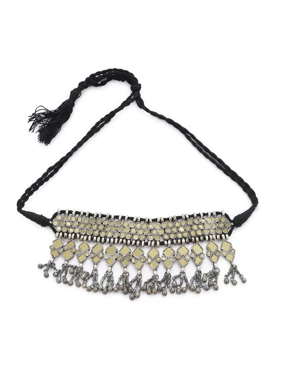 Glass Choker - Gold Tone Glass | SHOBITAM