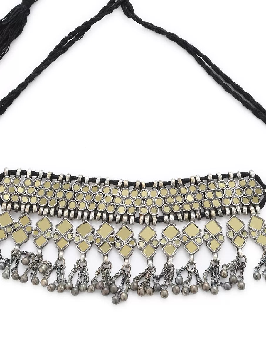 Glass Choker - Gold Tone Glass | SHOBITAM