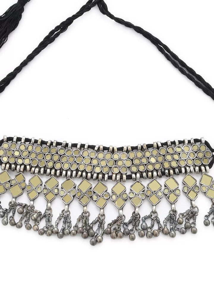 Glass Choker - Gold Tone Glass | SHOBITAM