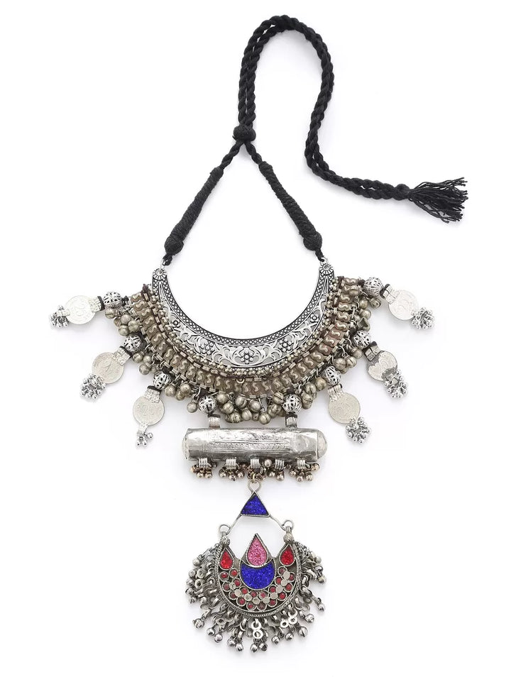 Choker - Afghani With Glass Detail Pendant | SHOBITAM