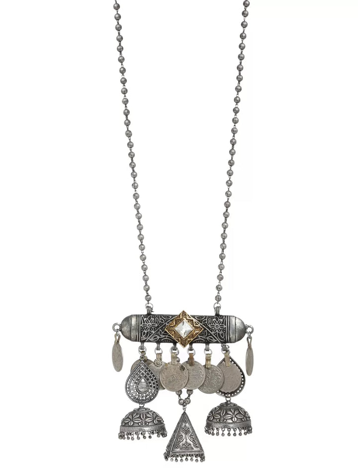 Pendant - Afghani With Flower Jhumaki And Kundan | SHOBITAM