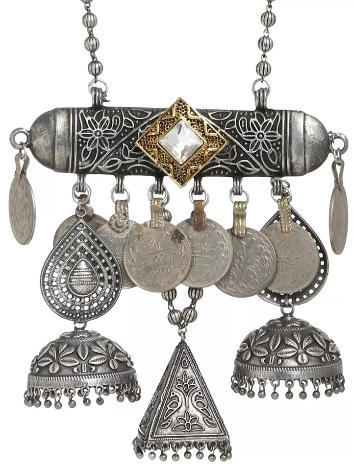 Pendant - Afghani With Flower Jhumaki And Kundan | SHOBITAM