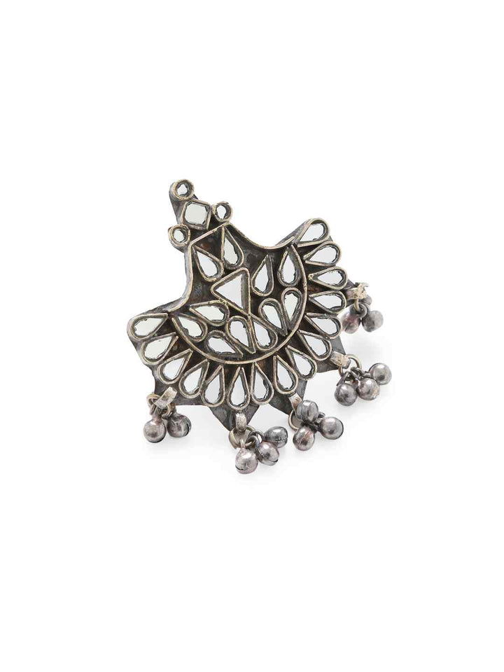 Ring - Glass Detail With Ghungroos | SHOBITAM