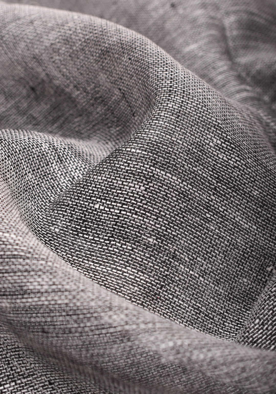 Charming Gray, Pink and Silver Wide Border Pure Linen by Linen Saree