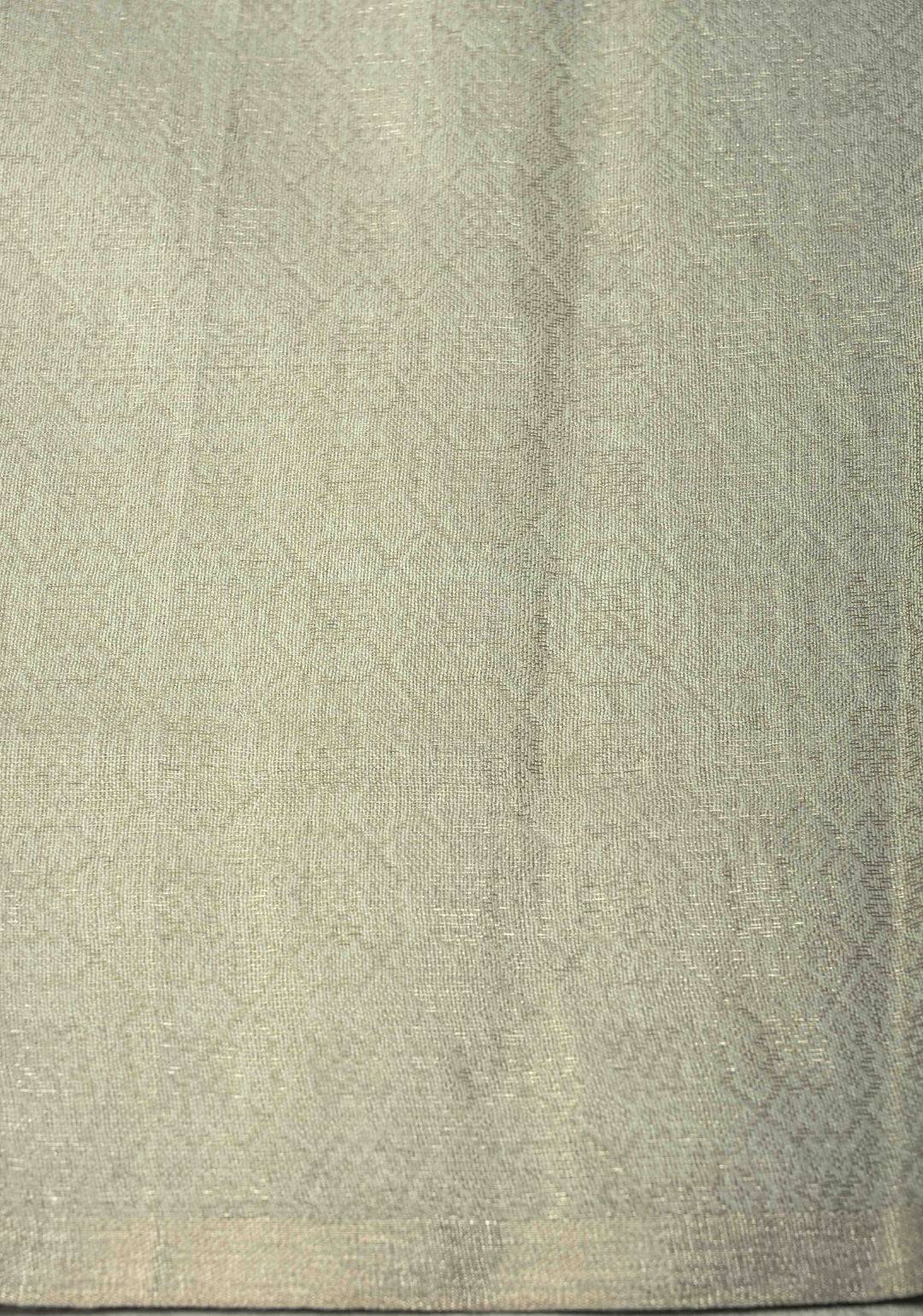 Silver Semi Tussar Saree with Zari Brocade and Minimal Silver Zari Border