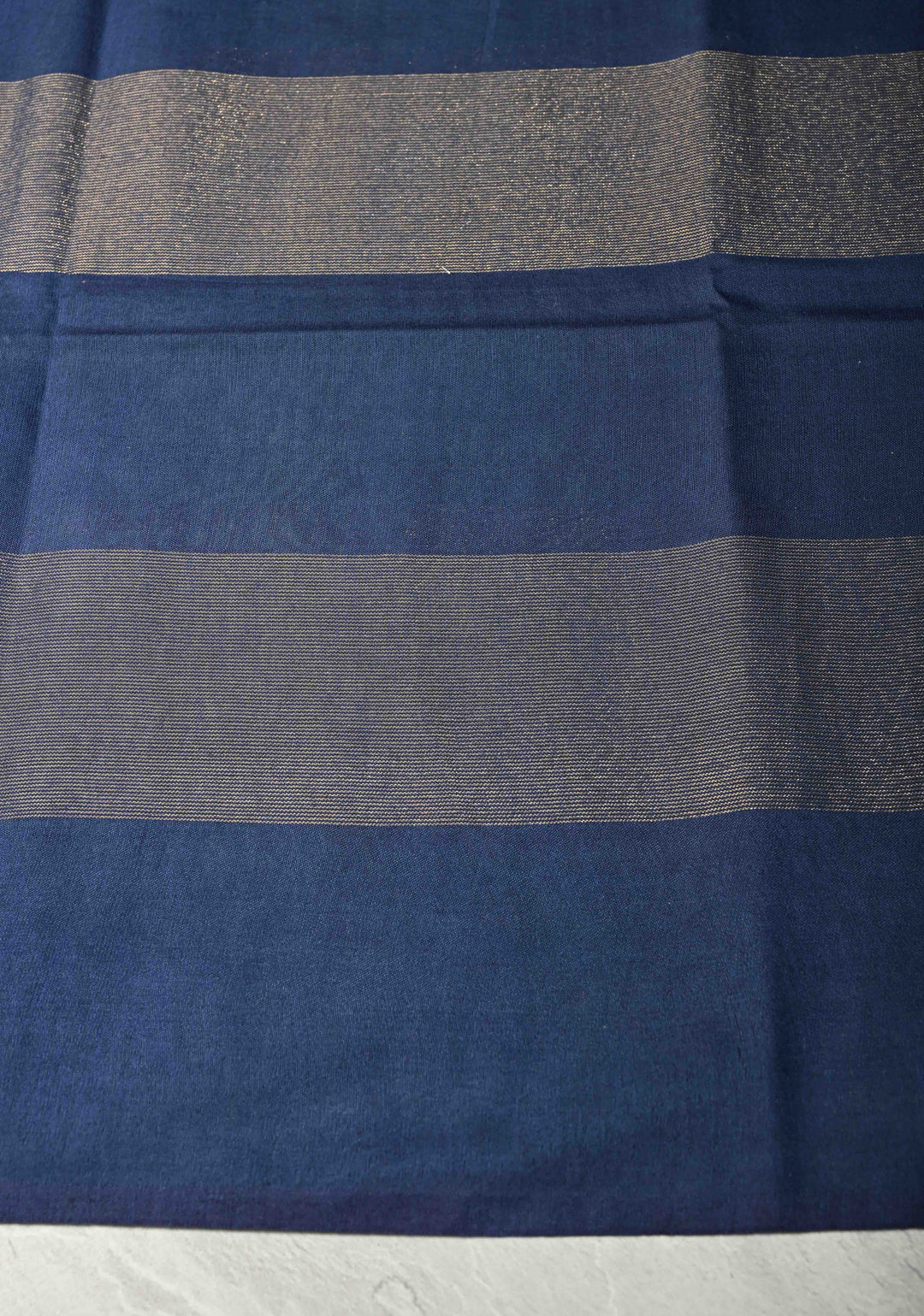 Sage Green Borderless Semi Tussar Saree with Muted Tissue Panel and Contrast Sequins Pallu