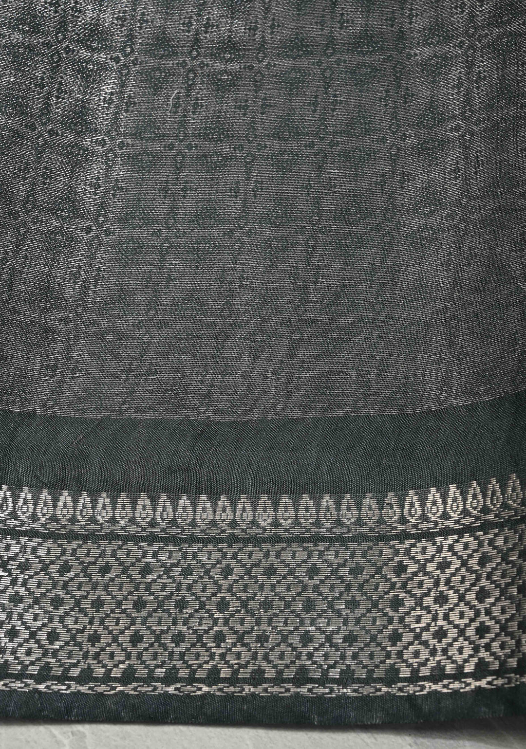 Pink Semi Tussar Tissue Saree with Contrast Zari Border