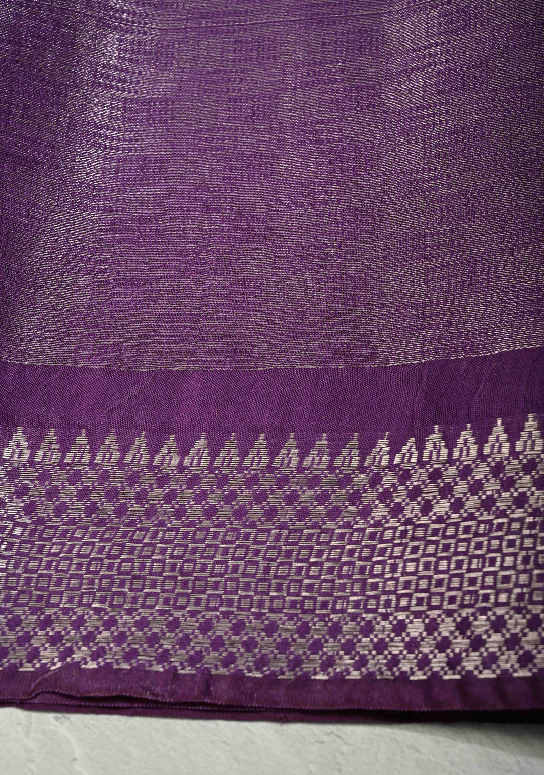 Brown Semi Tussar Tissue Saree with Contrast Zari Border and Pallu