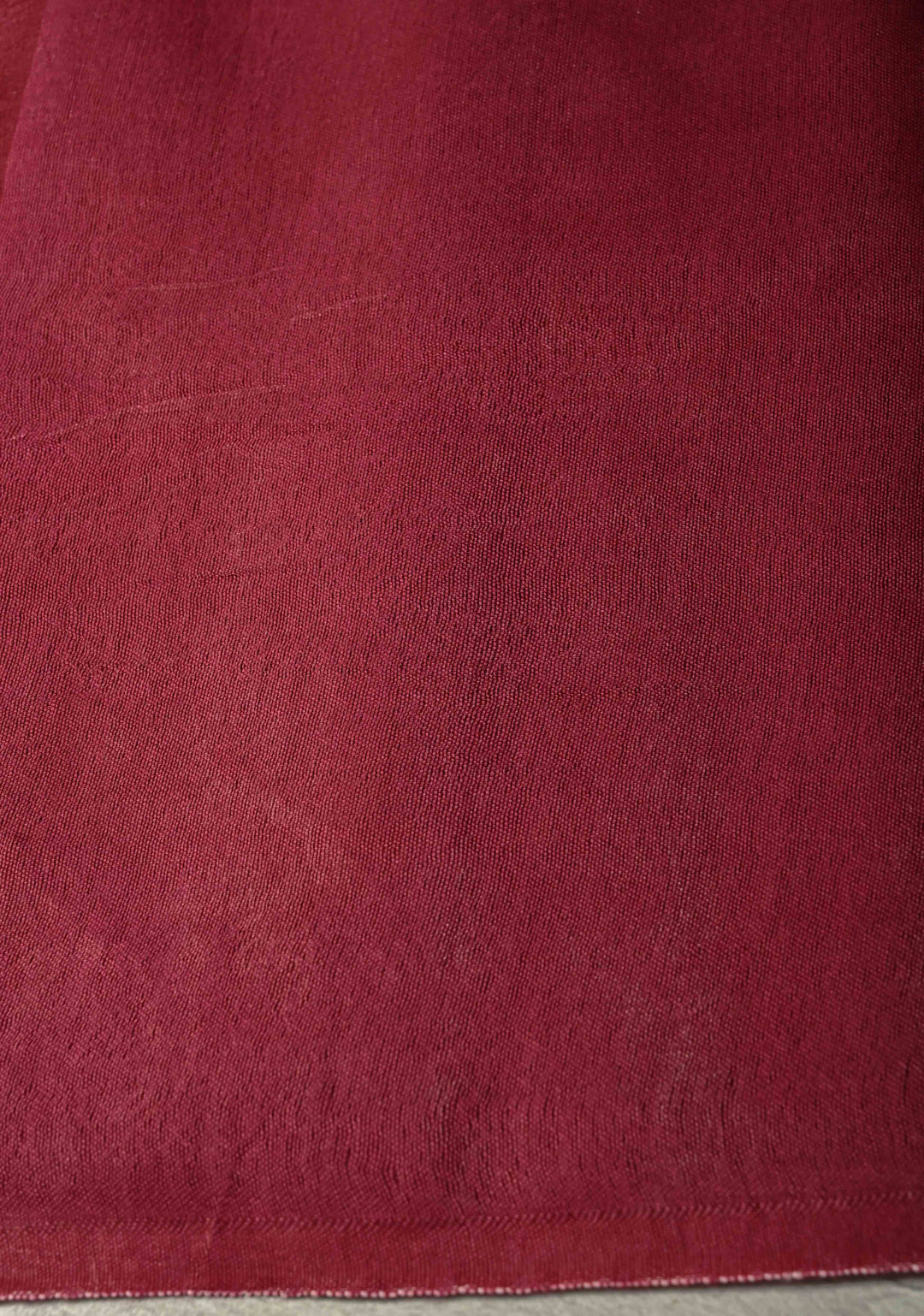 Sap Green Borderless Semi Tussar Saree with Thread Horizontal Stripes and Contrast Pallu | SHOBITAM